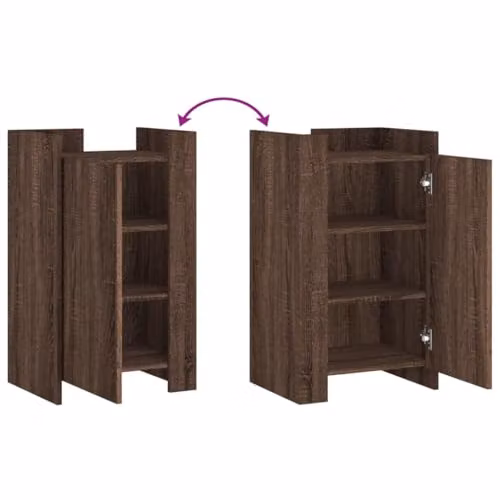 vidaXL Modern Brown Oak Sideboard in Engineered Wood W/D/H: 45 x 35 x 75 cm – 4