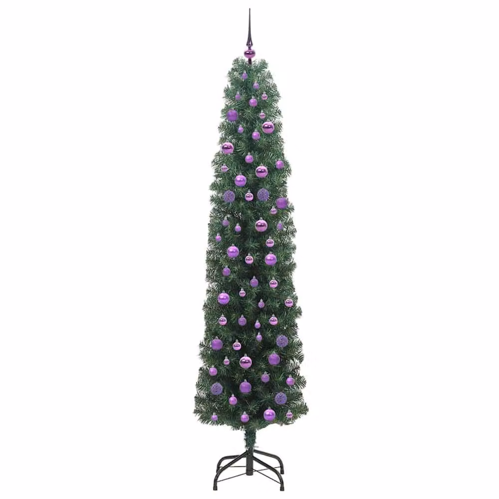 Berkfield Home Artificial Green Christmas Tree with 300 Warm White LEDs and Stand, Height: 210 cm – 3