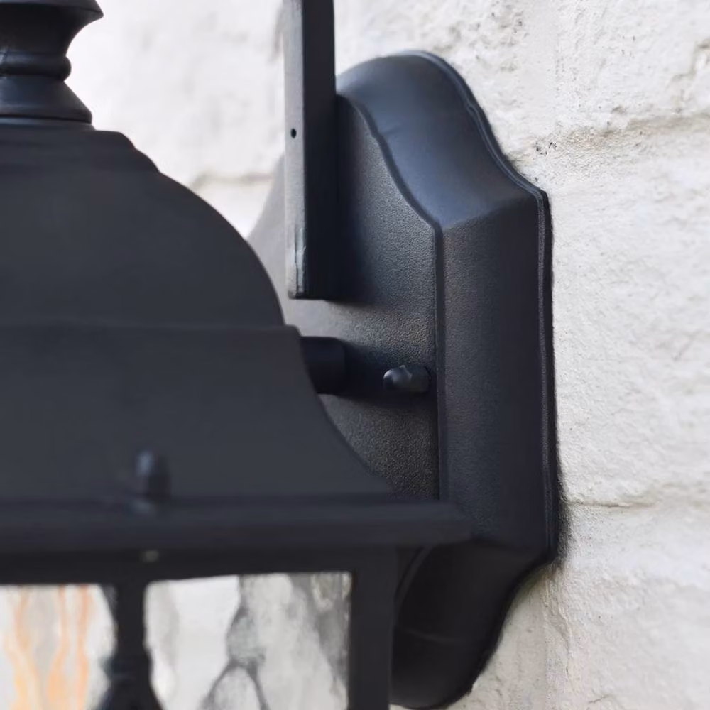 EONLION Black Classic Garden Lantern Outdoor Lighting IP44 – 3