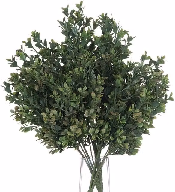 Hill Interiors Artificial Red Tipped Leaf Spray in Green