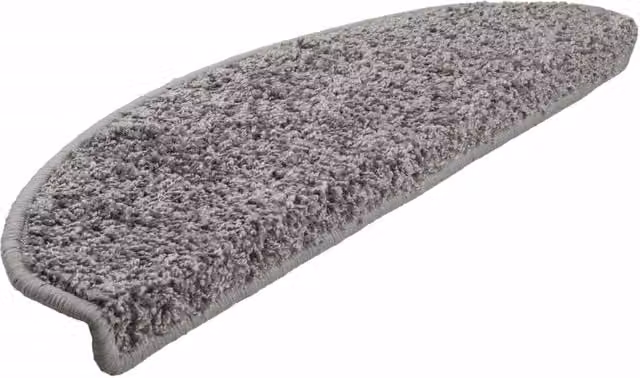Berkfield Home Decorative Carpet Stair Treads, 15 Pieces, Grey, W: 65 cm, D: 21 cm, H: 4 cm