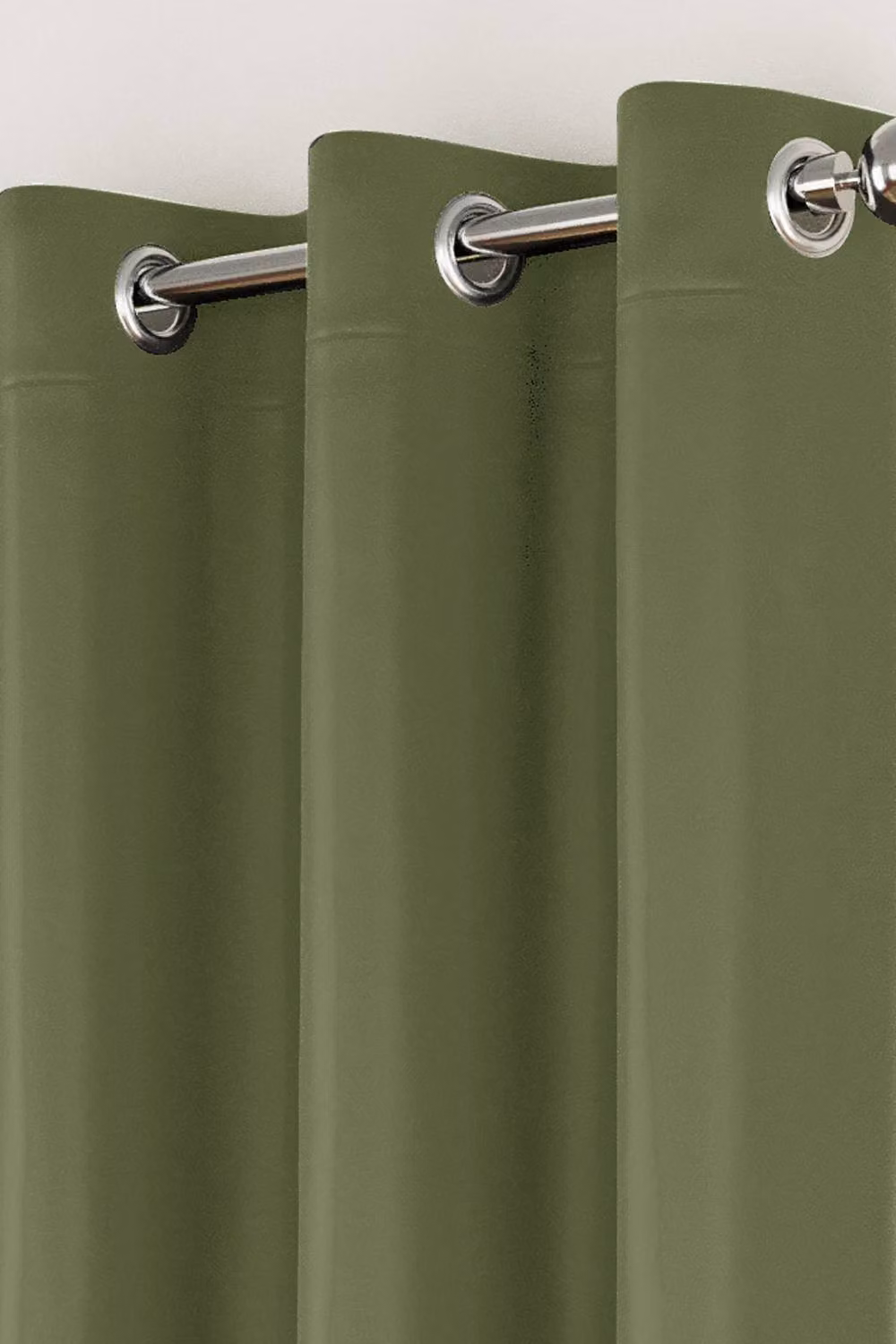 Enhanced Living Plain Supersoft Thermal Room Darkening Eyelet Single Door Curtain in Green, Width: 168 cm, Height: 214 cm – 2