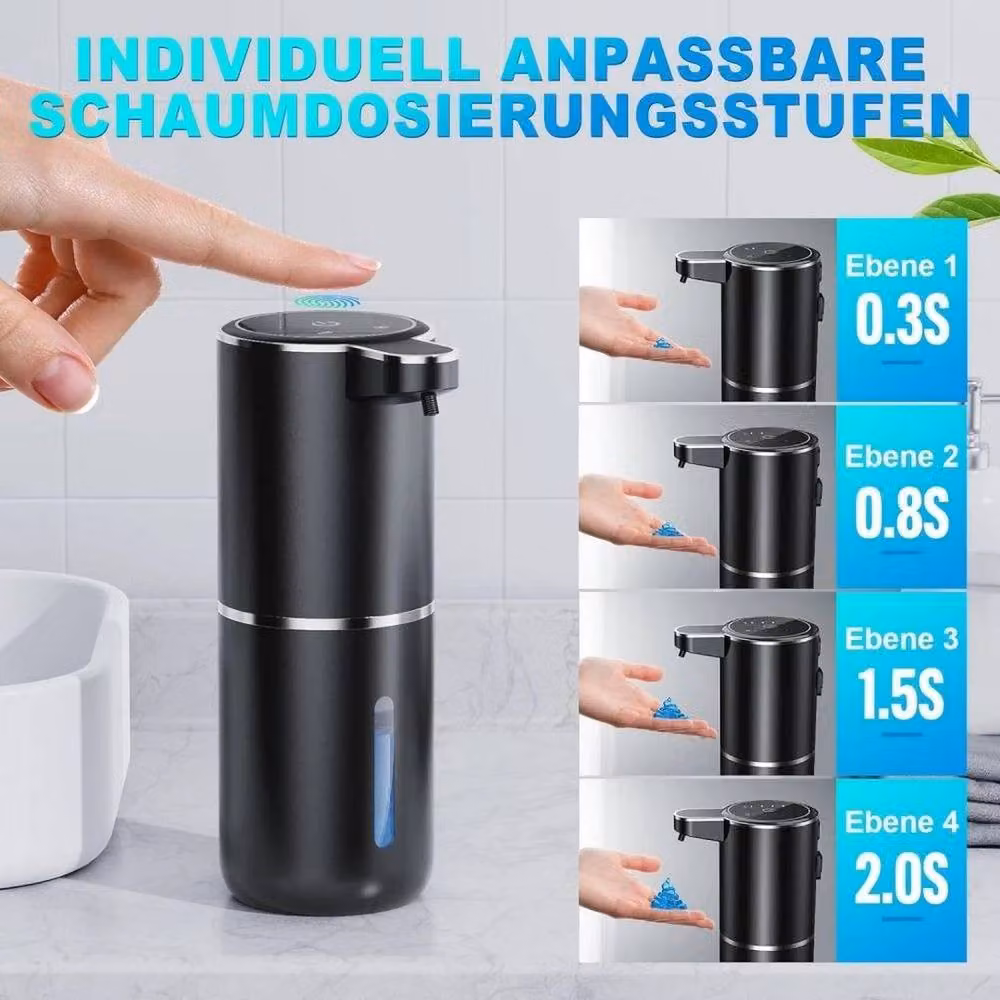 NESTLUNE Wall-Mounted Automatic IR Touchless Hands Sanitiser, 380ml, Black – 4