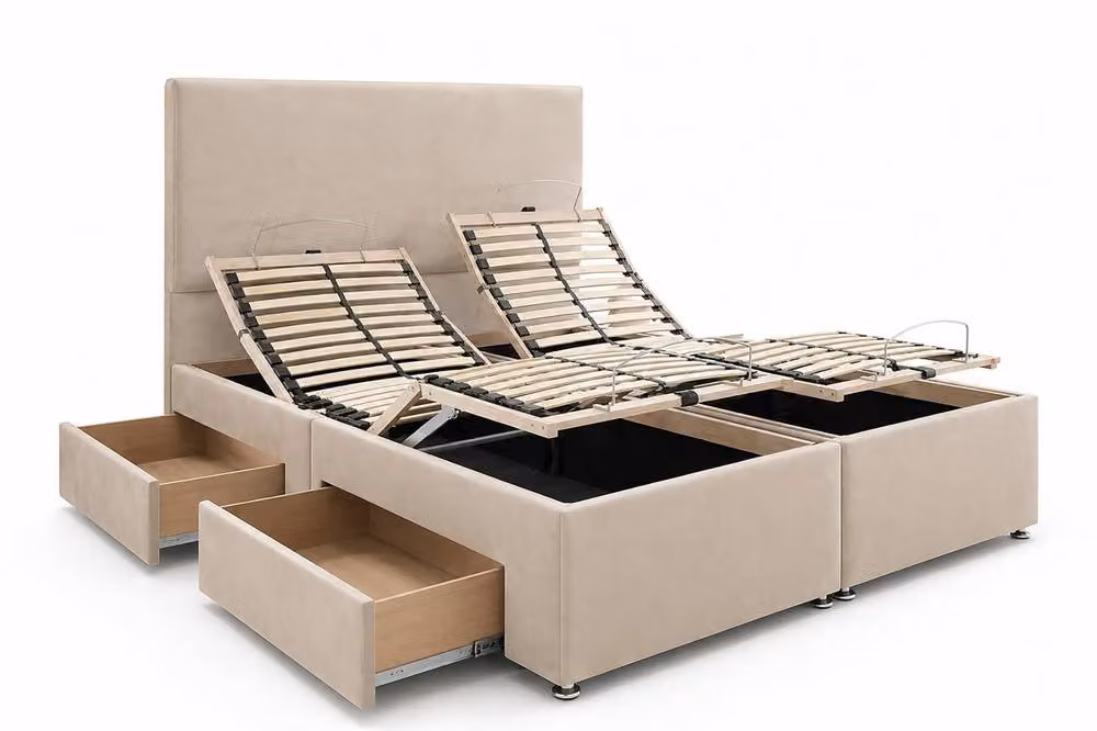 Soft Snooze Beds Silver Orthopaedic Mobility Divan Bed with Mattress, Headboard and Drawers, W/D/H: 90 x 190 cm – 4