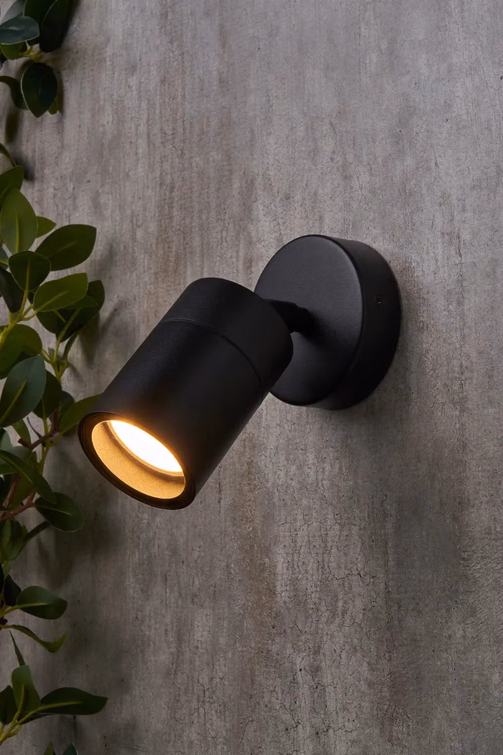 BHS Lighting Jared Modern Black and Gold/Brass Cylinder Outdoor Wall Light for Gardens – 3