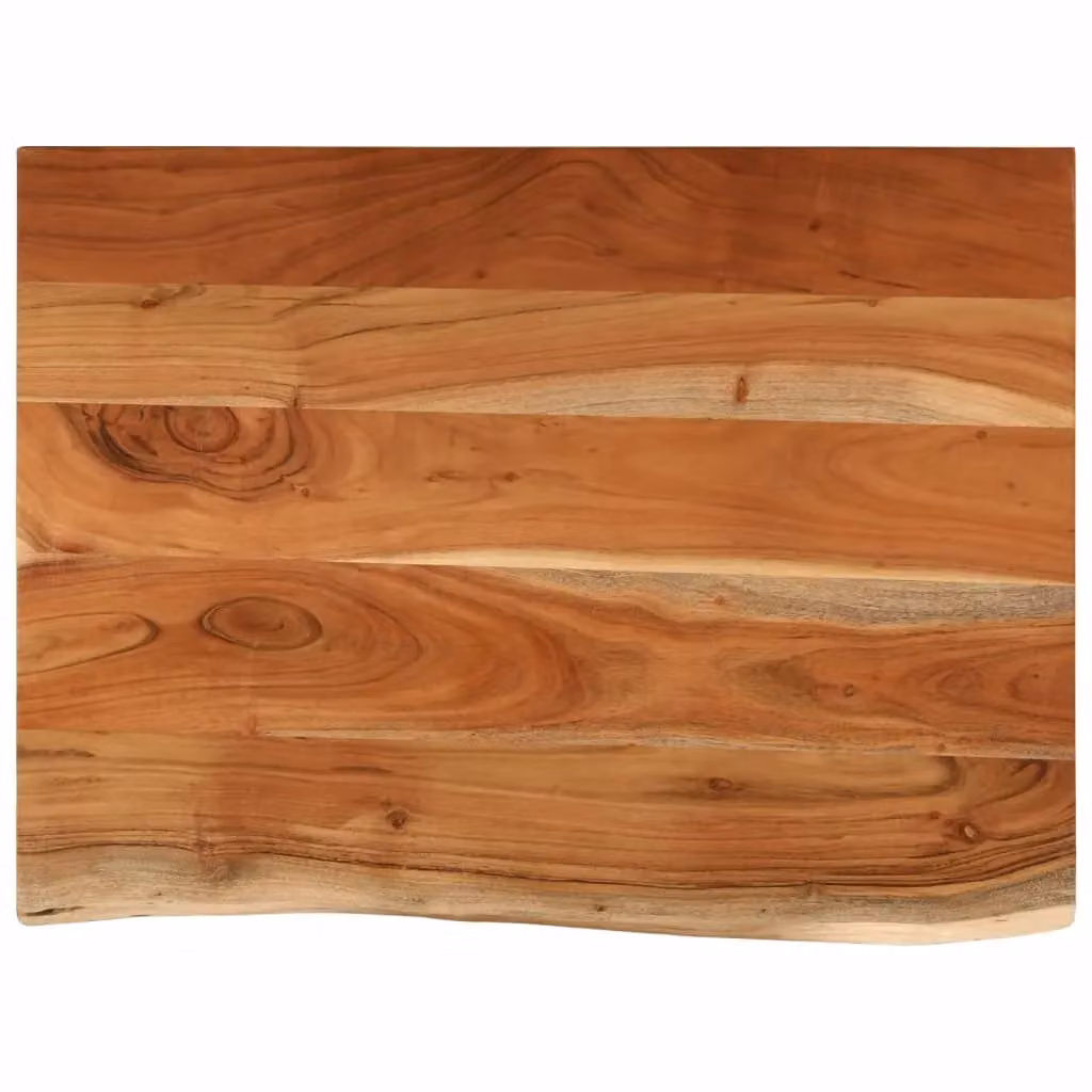 Berkfield Home Rectangular Solid Wood Acacia Bathroom Countertop, Brown, W: 80 cm, D: 60 cm, H: 2.5 cm – 2