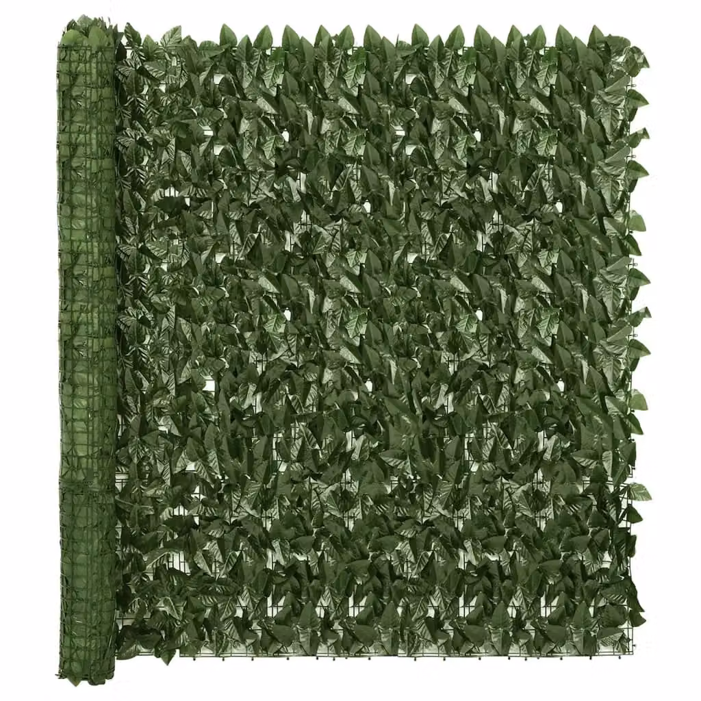 Berkfield Home Artificial Hedge Balcony Privacy Screen with Dark Green Leaves, W: 300 cm, H: 150 cm – 2