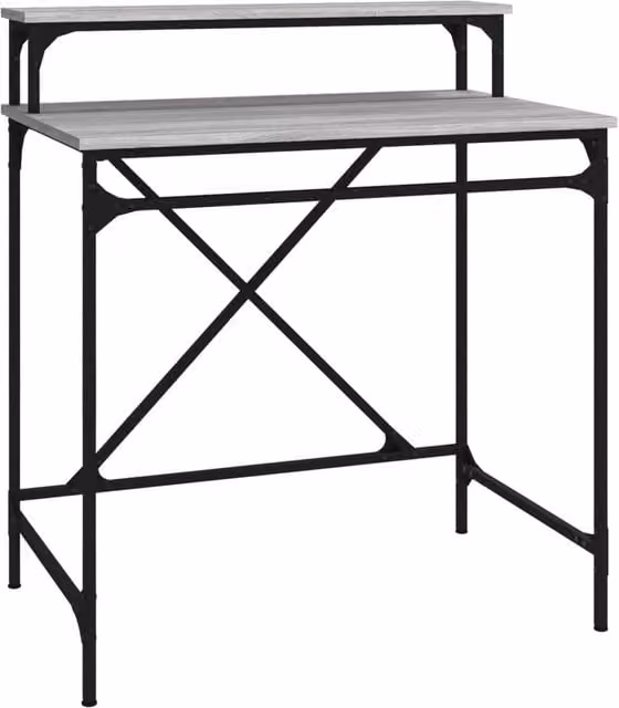 Berkfield Computer Desk in Grey Sonoma, W/D/H: 80 x 50 x 90 cm – 1