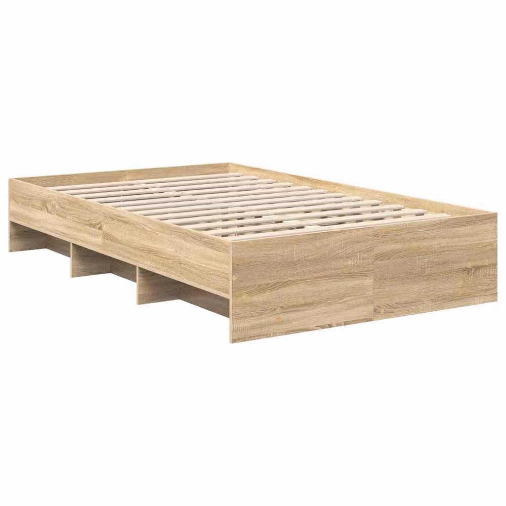 Berkfield Home Sonoma Oak Bed Frame in Brown, W/D/H: 120 x 123 x 123 cm – 2