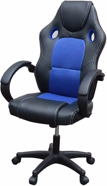 Hinsinc Blue Ergonomic Office Chair with Armrests and 360 Degree Swivel – 1