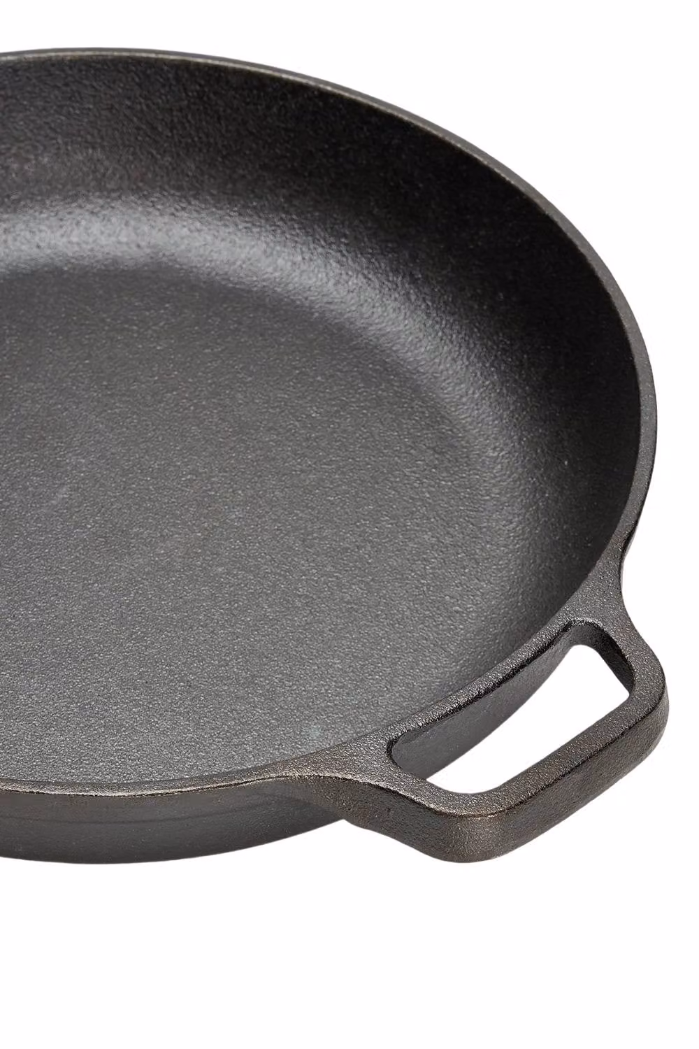 Garden Sanctuary Uncoated Cast Iron Round Frying Pan with Removable Handle in Black – 5