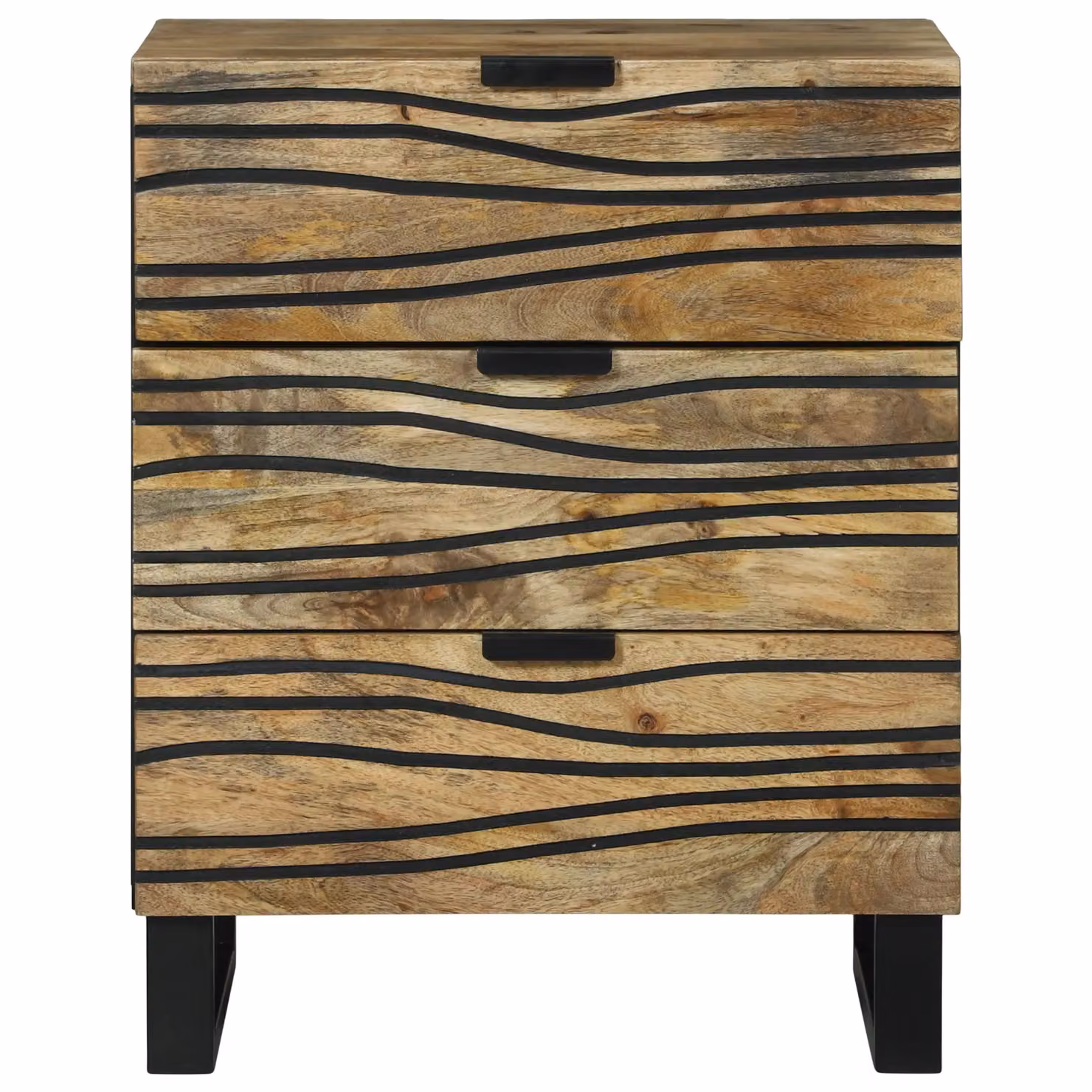 Berkfield Home Bedside Cabinet in Brown Solid Mango Wood, W/D/H: 50 x 33 x 60 cm – 2
