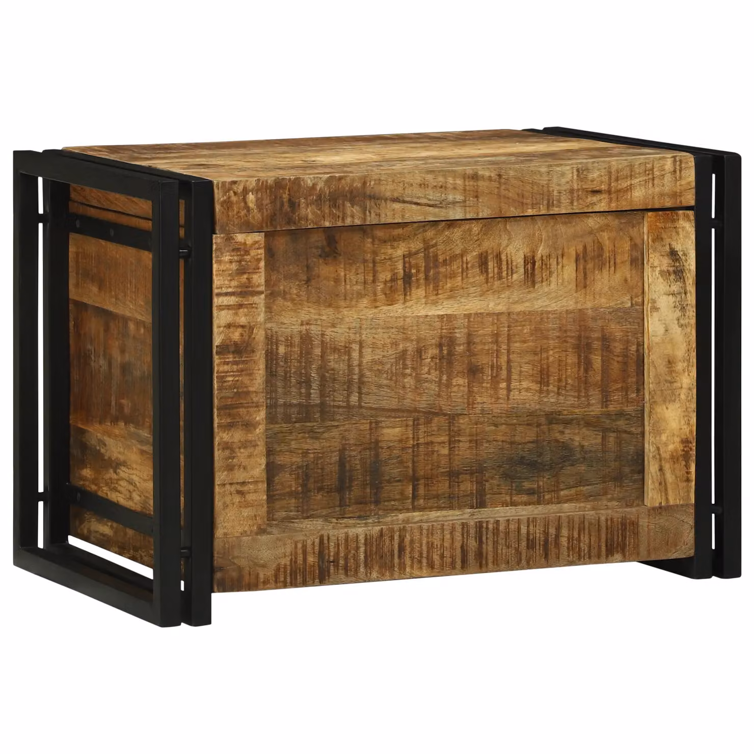 Berkfield Home Solid Mango Wood Storage Box in Brown, W/D/H: 60 x 40 x 41 cm – 3