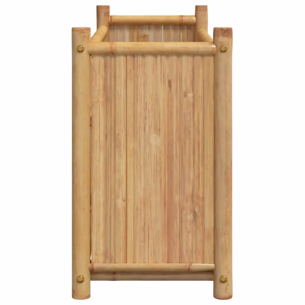 Berkfield Home Brown Bamboo Planter Tub, W/D/H: 100 x 30 x 50 cm – 2