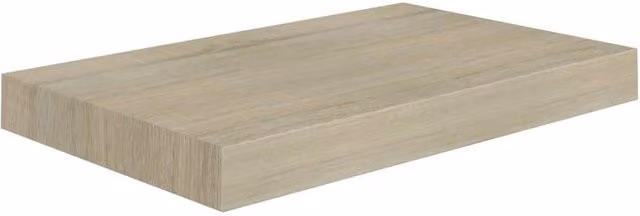 Berkfield Home Floating Wall Shelf in Light Oak MDF, W: 40 cm, D: 23 cm, H: 3.8 cm