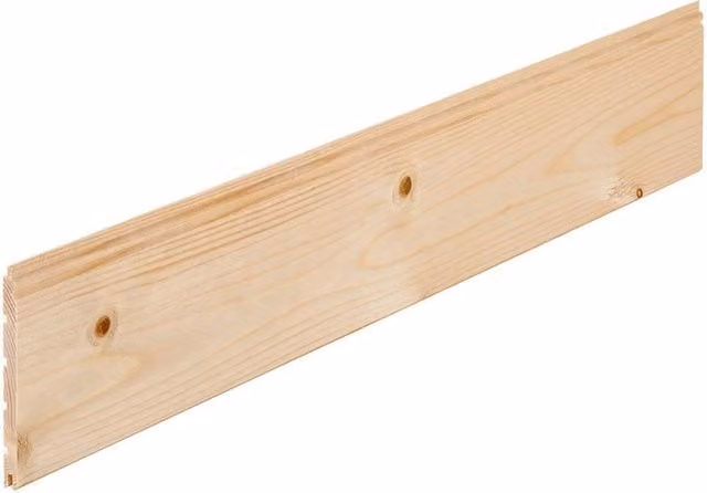 Snowdon Timber Products Ltd Natural Tongue and Groove Beaded Timber Cladding, Pack of 10, W: 95 mm, L: 2.4 m, Thickness: 7.5 mm