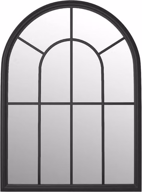 Berkfield Home Antique Black Rectangular Wall Mirror, W: 60 cm, H: 45 cm