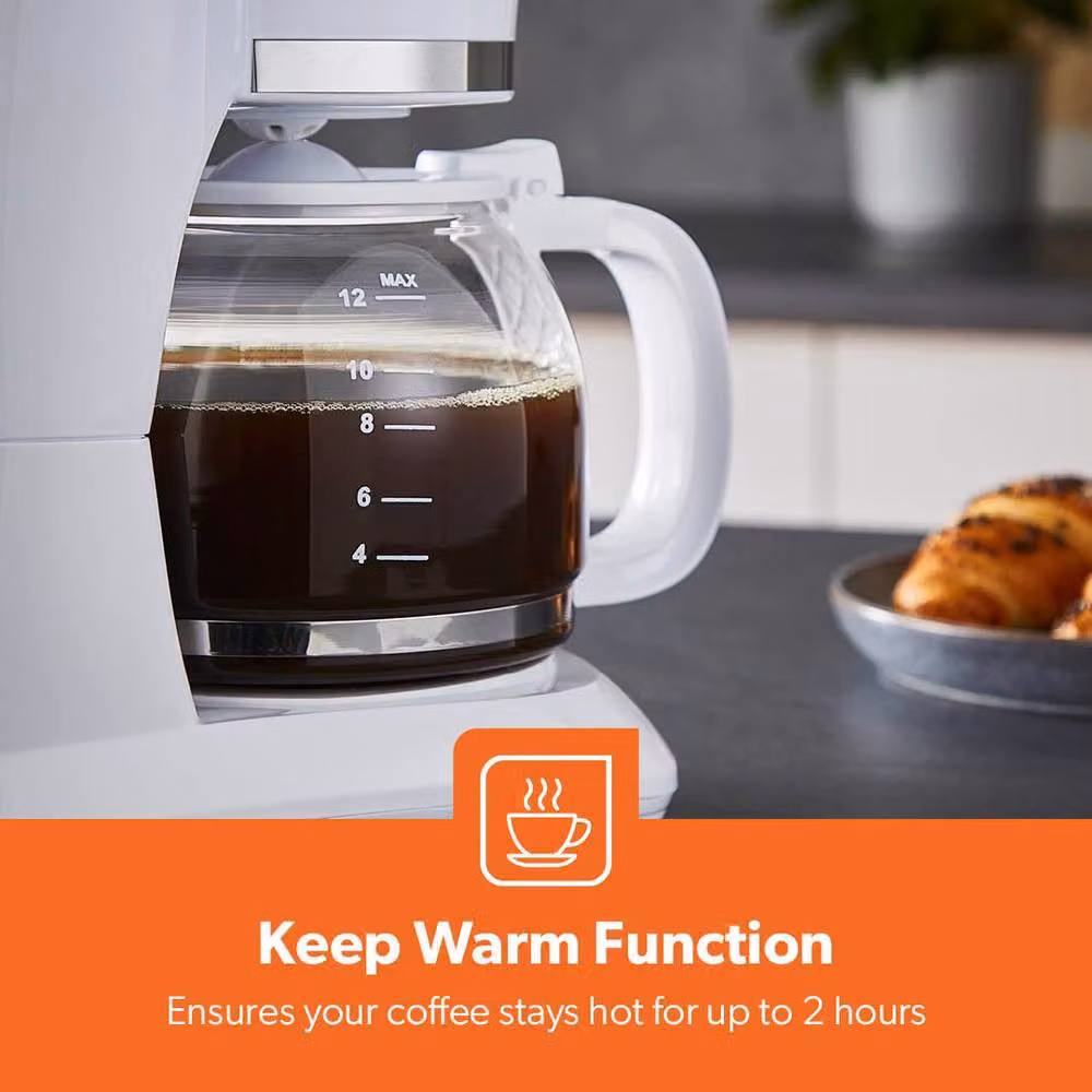 Geepas White Filter Coffee Machine, Kettle and Toaster Set – 3