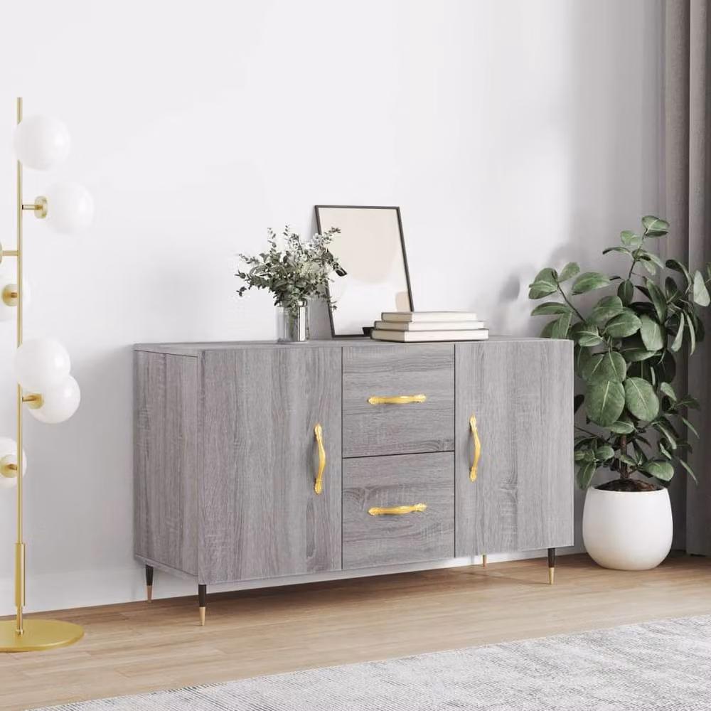 Berkfield Home Grey Sonoma Sideboard in Engineered Wood W/D/H: 100 x 36 x 60 cm – 2
