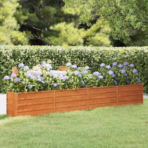 vidaXL Rusty Corten Steel Raised Garden Bed in Brown – 2