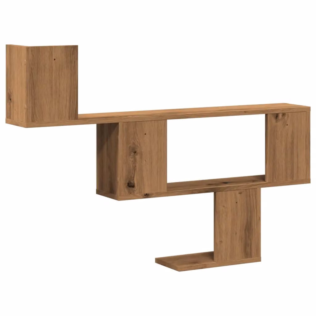 Berkfield Home Artisan Oak Wall Shelf in Brown, W/D/H: 100 x 15 x 70 cm – 3