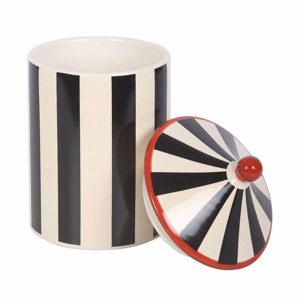 Something Different Circus Tent Ceramic Storage Jar in Black and Multicolour – 2