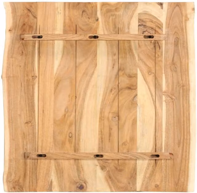 Berkfield Home Solid Acacia Wood Table Top, Brown, W: 58 cm, D: 55 cm, H: 2.5 cm