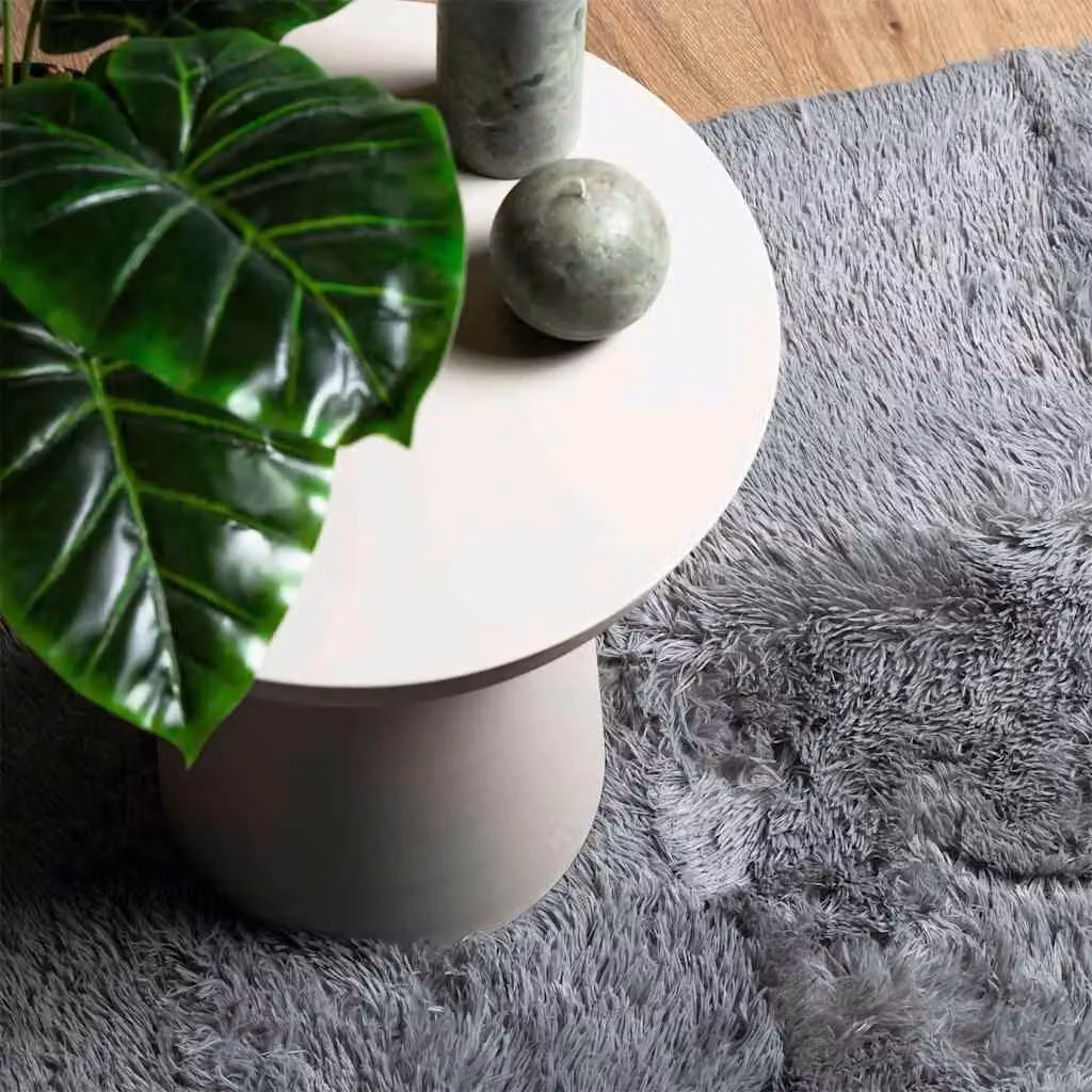 Berkfield Home Navarra Shaggy High Pile Rug in Silver Grey, W: 240 cm, D: 340 cm, Polyester – 3