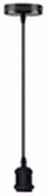 Havendro Black Round Cable Pendant Lamp Holder, Industrial Vintage Metal E27 Socket Holder – 1