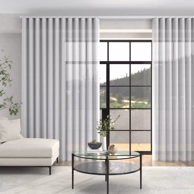 Terrys Romeo White Voile Made To Measure Wave Curtains