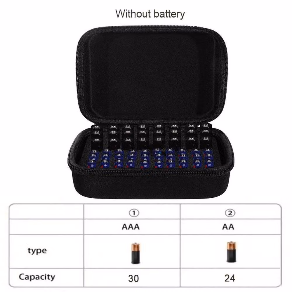 EONLION Black Fabric Battery Organizer Storage Box with Handles, Width: 50 cm – 3