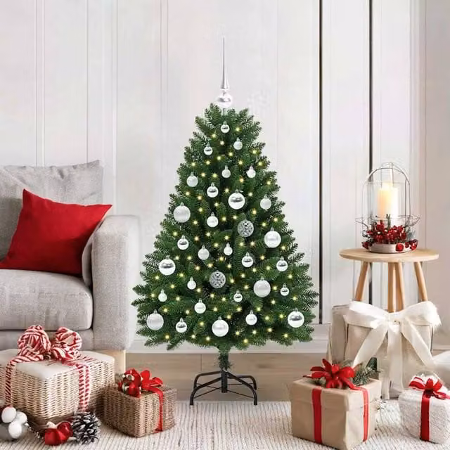 Berkfield Home Artificial Green Christmas Tree with Stand, Height: 120 cm – 1