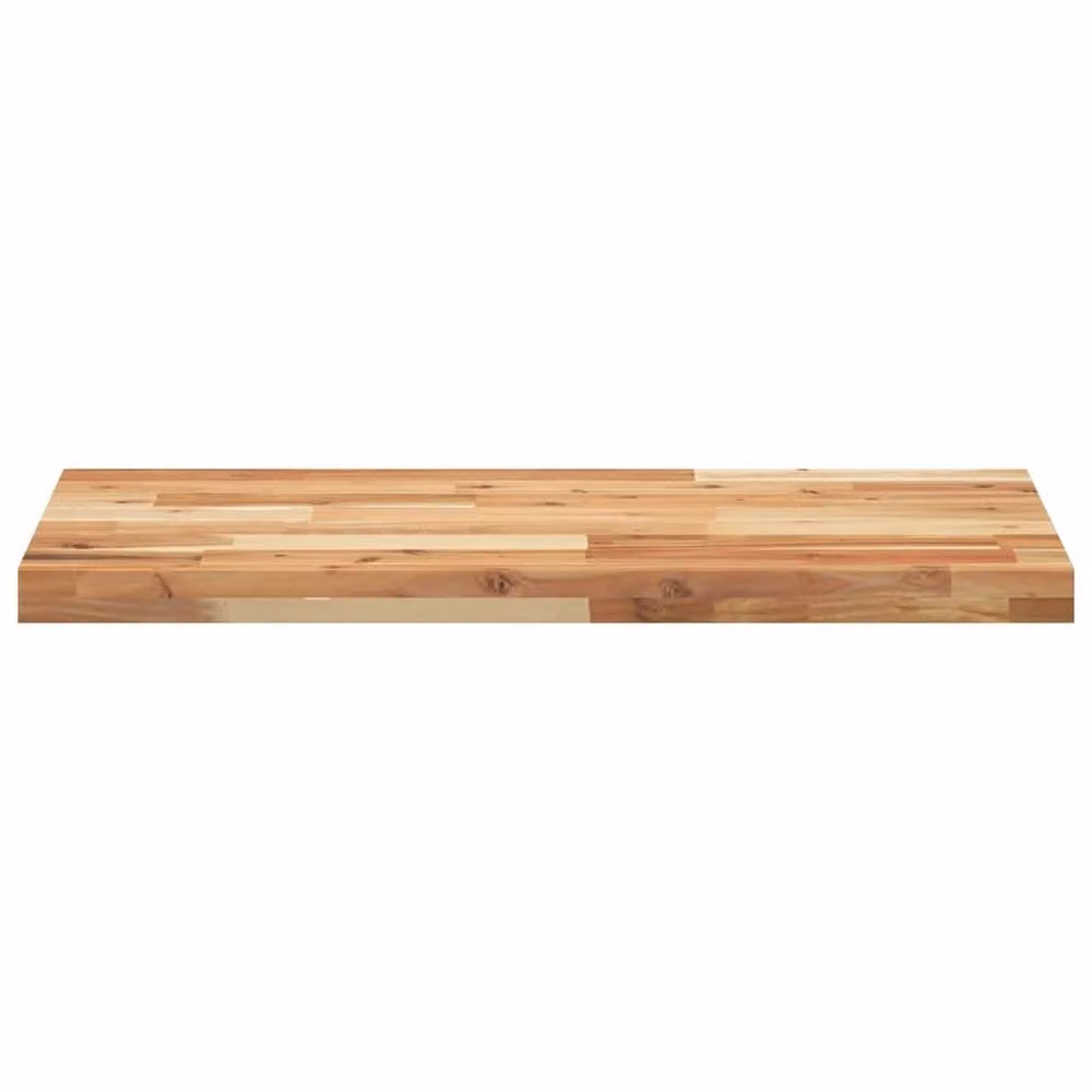 Berkfield Home Compact Floating Shelves, 2 Piece Set of Oiled Solid Acacia Wood Wall Mounted Shelves in Brown, W/D/H: 100 x 40 x 4 cm – 2