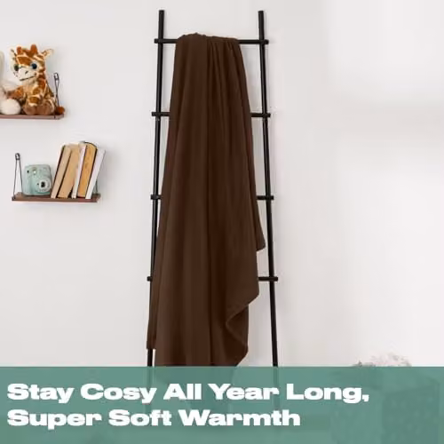Dreamscene Brown Fleece Throw Blanket, W/D/H: 200 x 240 cm – 5