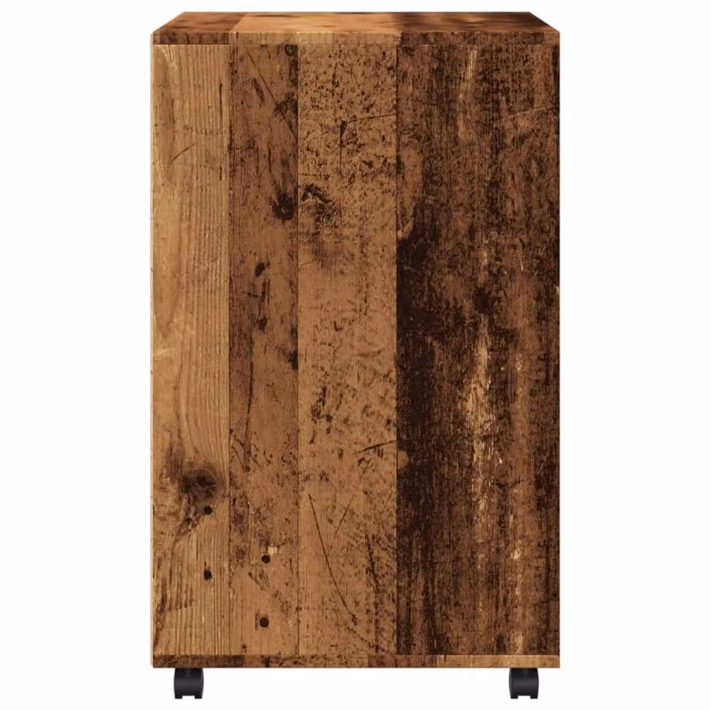 Berkfield Home Rolling Cabinet in Old Wood Brown, W/D/H: 60 x 48 x 81 cm – 4