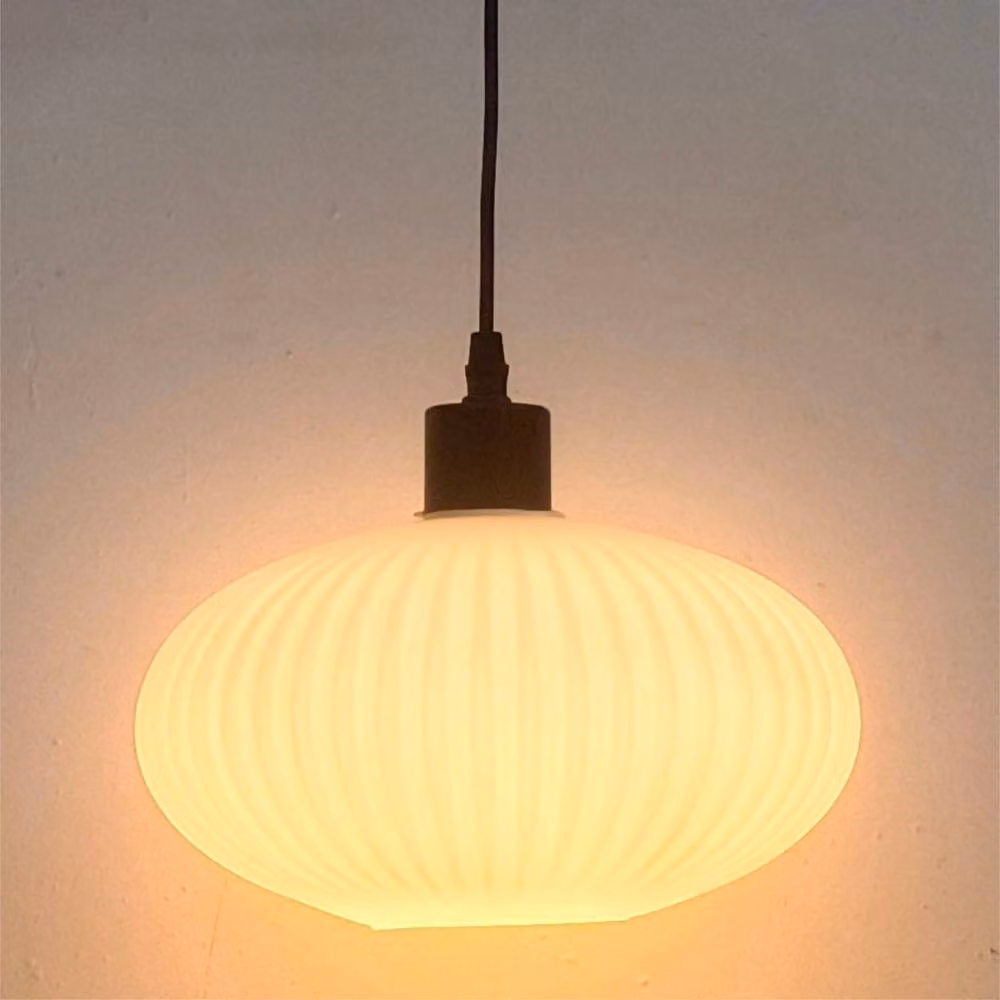 First Choice Lighting Oval Glass Pendant Light in White and Black for Kitchen or Dining Room – 3