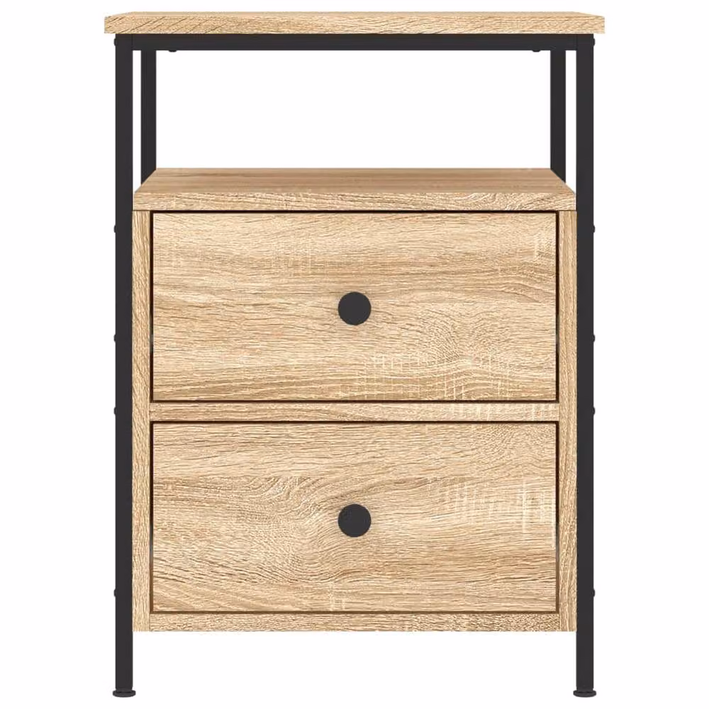 Berkfield Home Sonoma Oak Bedside Cabinet in Light Tan, W/D/H: 44 x 45 x 60 cm – 3