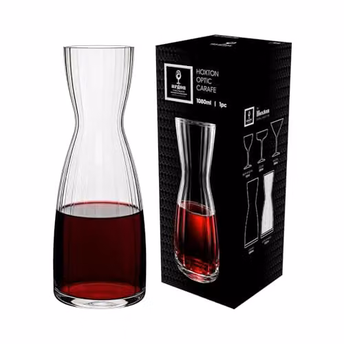 Argon Tableware Hoxton Optic Crystal Carafe, 1.1 l, Transparent – 2