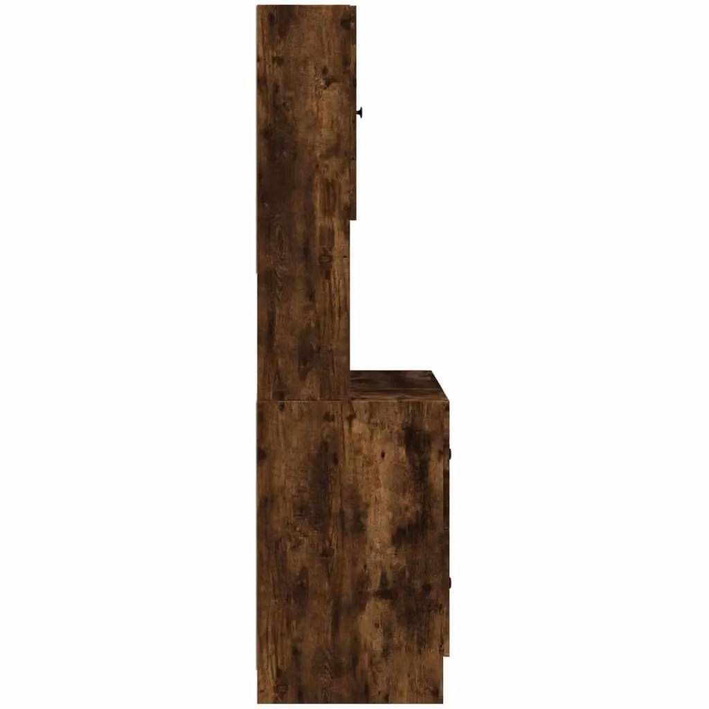Berkfield Home Smoked Oak Kitchen Tall Unit in Brown, W/D/H: 95 x 50 x 180 cm – 3