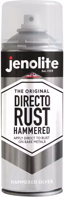Jenolite Opaque Hammered All-In-One Multi-Surface Paint, Silver, 0.4 l