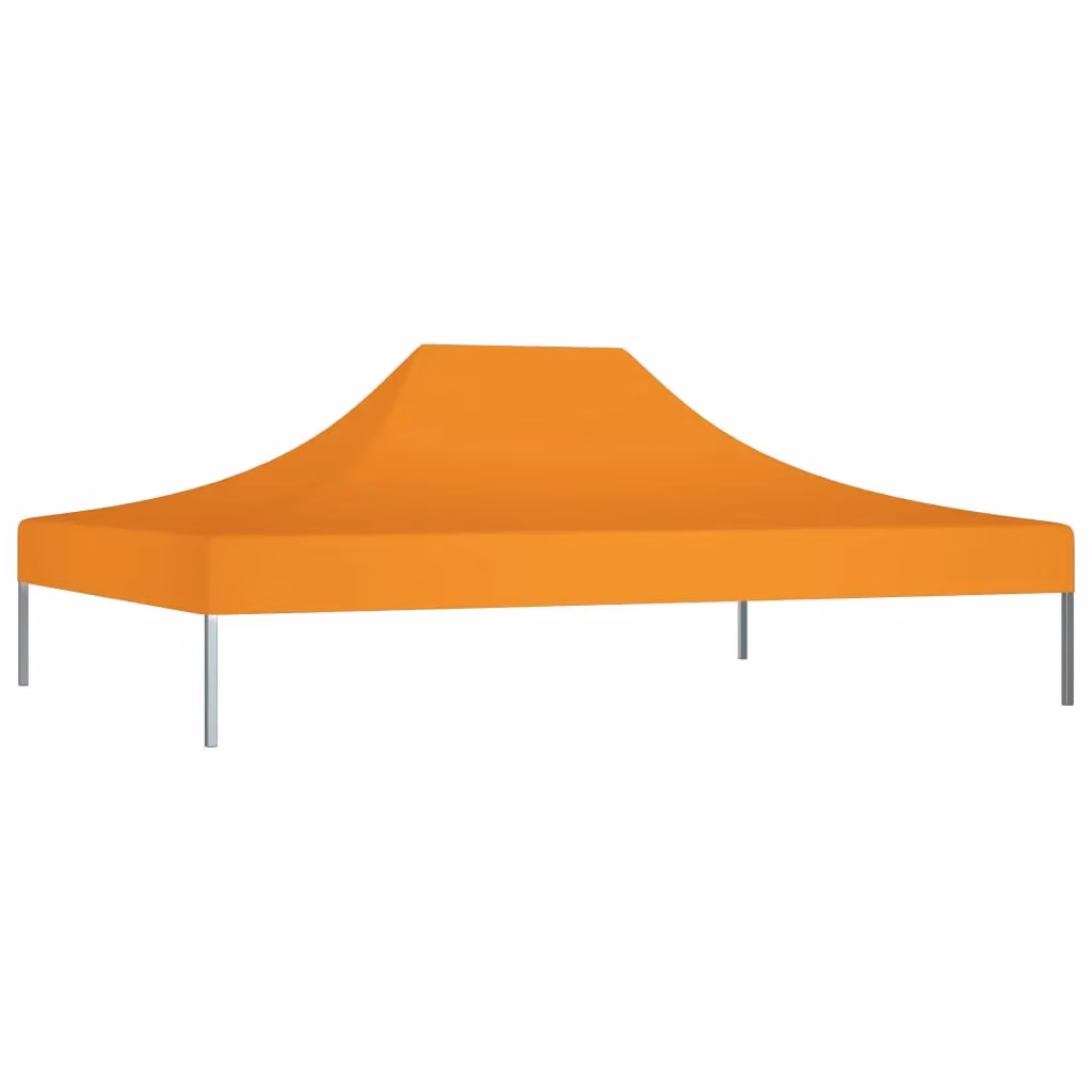 Berkfield Home Orange PVC-Coated Party Tent Roof, W: 4 m, D: 3 m – 2