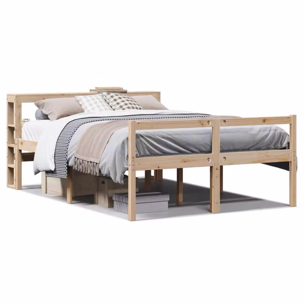 Berkfield Home Senior Bed with Headboard in Brown, W/D/H: 160 x 200 cm – 2