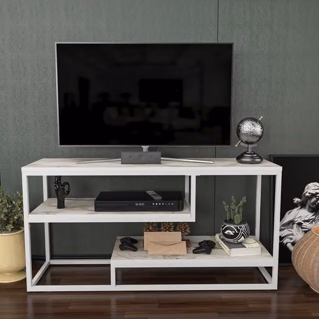 Decorotika Lorin White TV Unit for TVs up to 55 inch