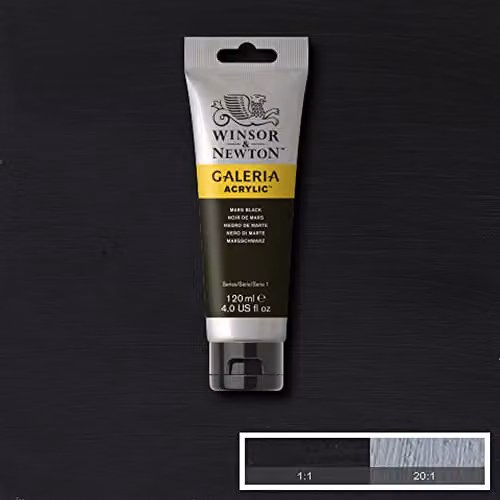 Winsor & Newton Galeria Acrylic Paint Mars Black 120ml – 3