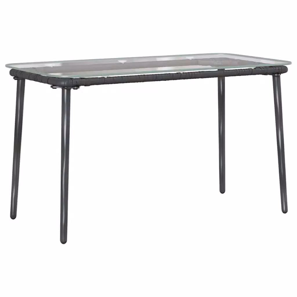 Berkfield Home Black Poly Rattan Garden Table W/D/H: 80 x 40 x 45 cm – 2
