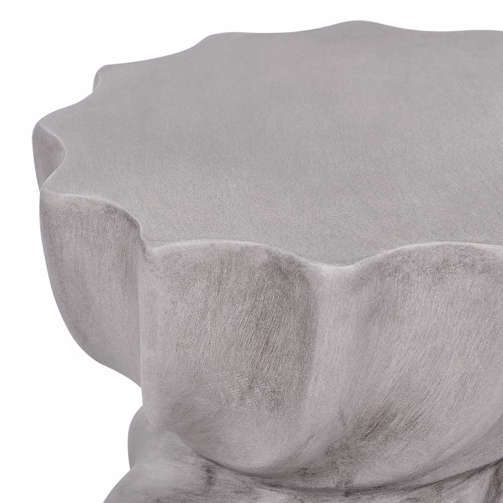 Wyld and Coco Grey Round Side Table, Diameter: 35 cm – 4