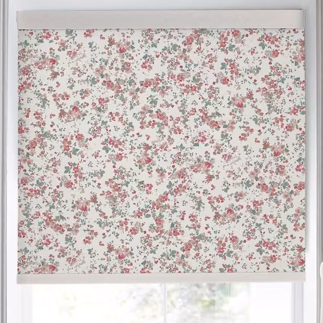 Laura Ashley Blossoms Made to Measure Blackout Roller Blind in Blush Pink Floral Pattern