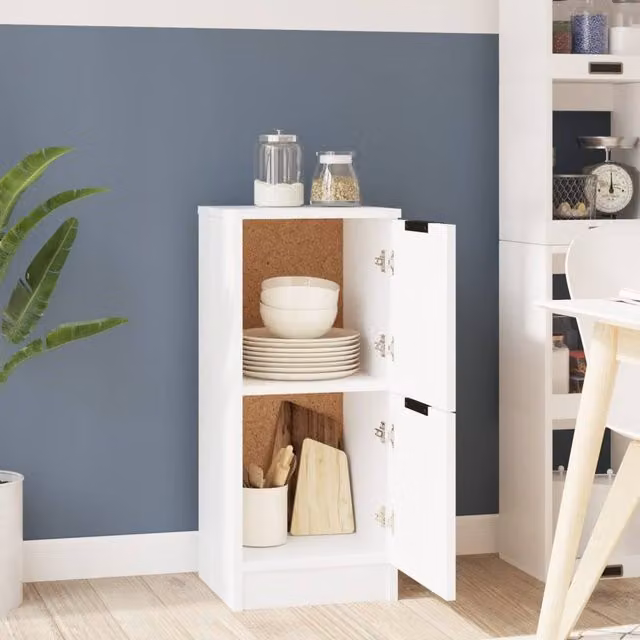 Berkfield Home White MDF Sideboard W/D/H: 30 x 30 x 70 cm – 1