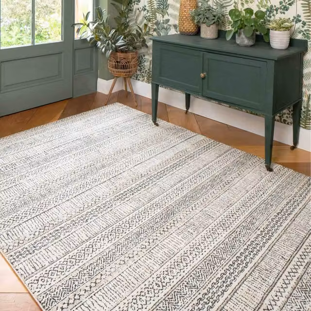 The Rug House Moroccan Berber Rectangular Area Rug, Grey, W: 110 cm, D: 60 cm