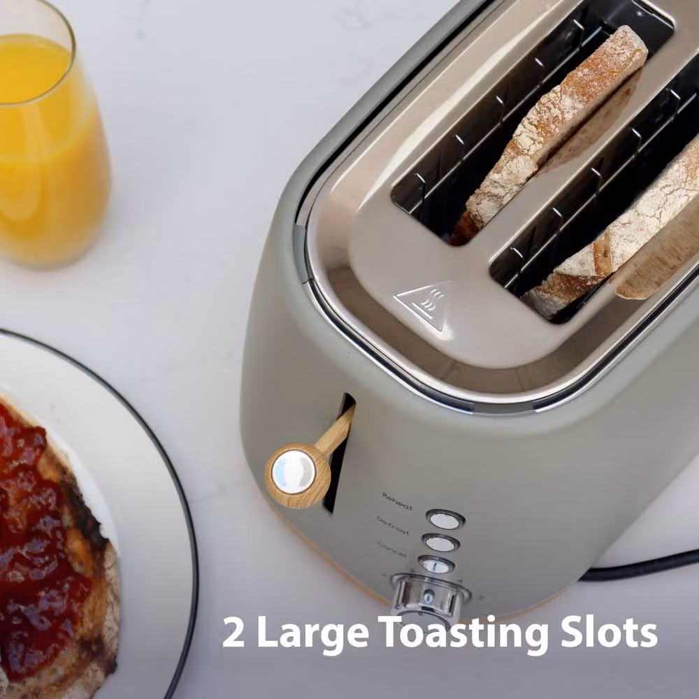Statesman 2 Slice Scandi Toaster, Green – 4
